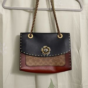 Coach Flower Clasp Handbag